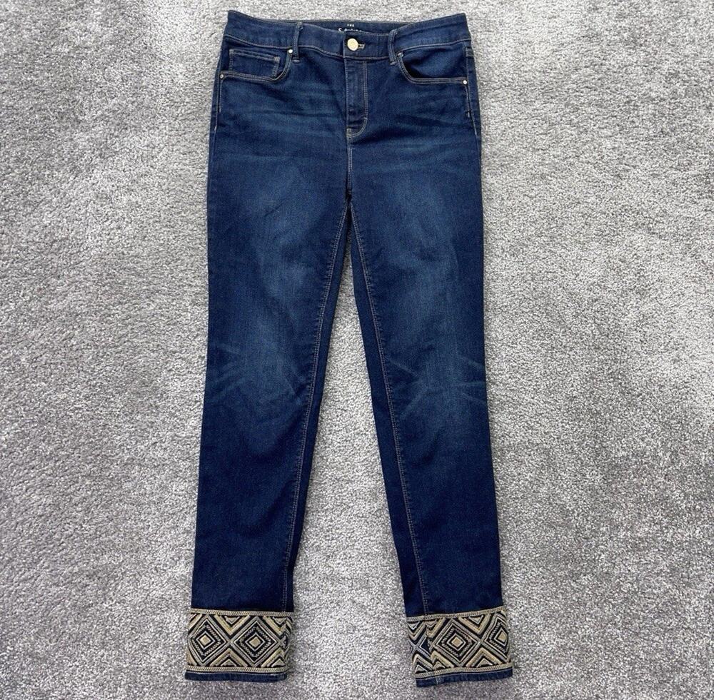 White House Black Market dark wash the skimmer skinny jeans 00